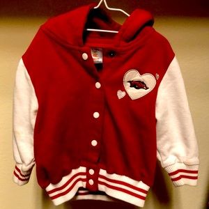 Arkansas Razorbacks Hoodie Jacket w/ Snaps (2T)